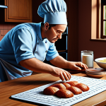 **

A stylized illustration depicting a person meticulously following a cooking recipe. The scene highlights the step-by-step nature of the instructions and emphasizes logical sequencing and problem-solving applied in everyday life, similar to algorithmic thinking in programming. Focus on conveying clarity and precision in the execution of the recipe.

**
