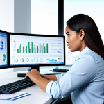 **

"A focused data analyst, fully clothed in professional attire, working at a brightly lit desk with multiple monitors displaying charts and graphs. Modern office environment. Safe for work, appropriate content, perfect anatomy, natural proportions, family-friendly, high-resolution, professional."

**