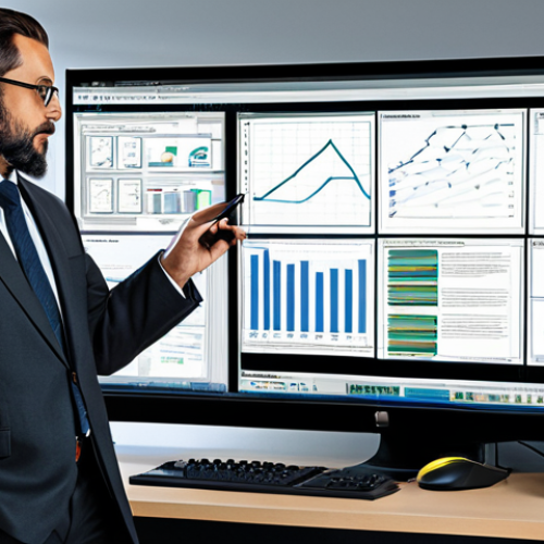 Home 21 System Modeler**
"A system analyst meticulously designing a UML diagram on a large monitor, showcasing system architecture. Modern office setting, professional attire, fully clothed, safe for work, perfect anatomy, correct proportions, digital art, high resolution."
**