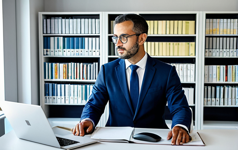 정보처리 자격증이 IT 현업에 미친 긍정적 영향 - Business Professional in Modern Office**
"A professional data analyst in a modest business suit, wo...